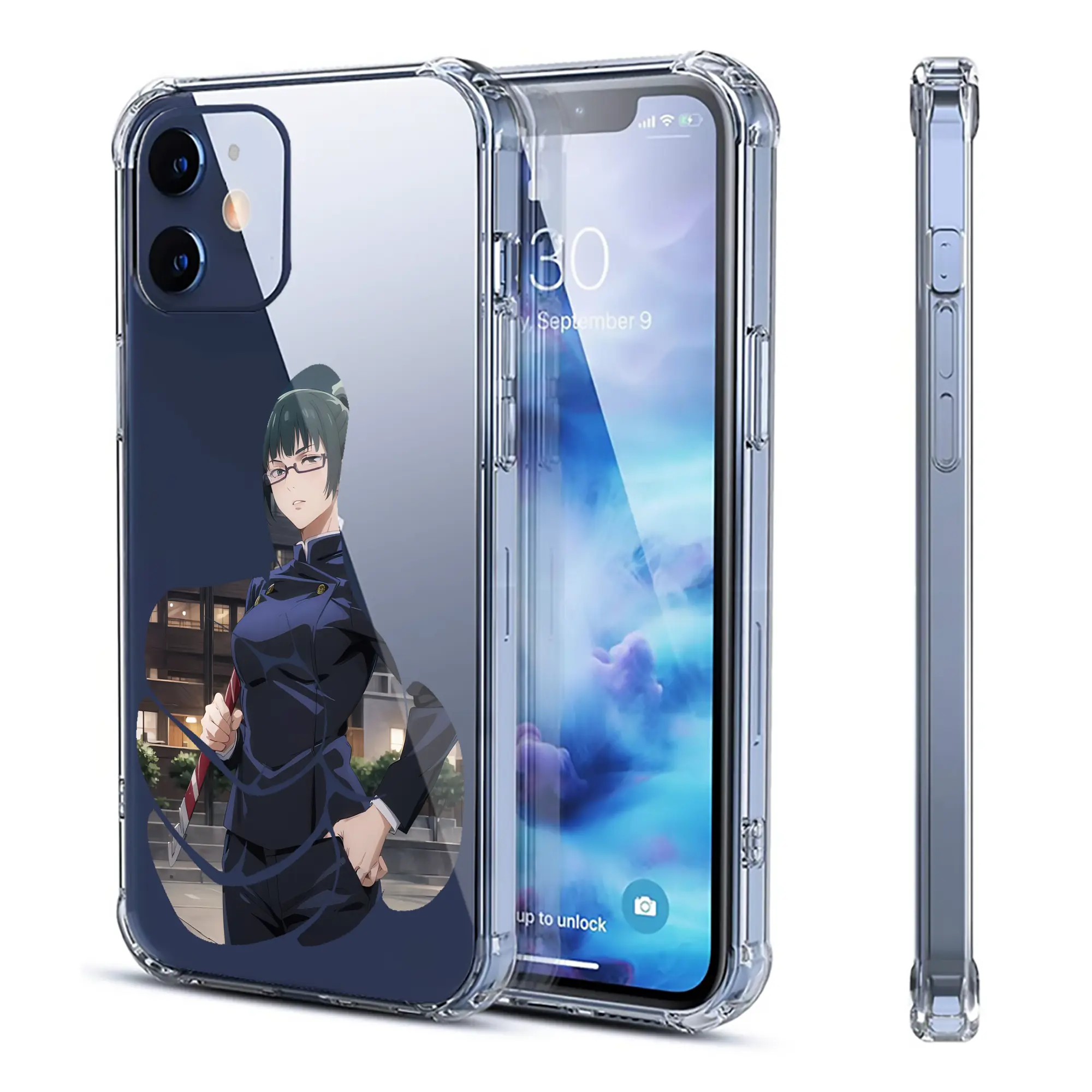 呪術廻戦 グッズ,禪院 真希 - IPhone 12シリーズ対応 ・ 透明スマホケース ・ クリアソフトケース ・ TPU素材 ・ 耐衝撃 ・ 高密着 ・ 防汚 防指紋 ・ 簡単着脱